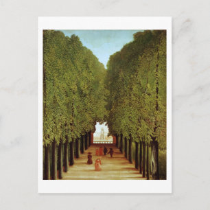 Alleyway in the Park of Saint-Cloud, 1908 (oil on Postcard