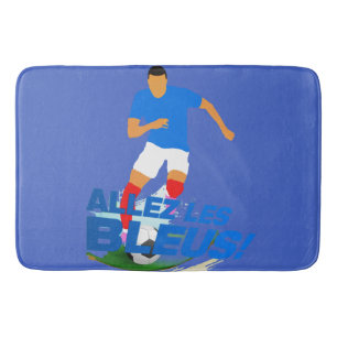 allez les bleus bath mat