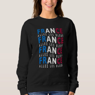 Allez Les Bleus France Soccer Flag Football Boys F Sweatshirt