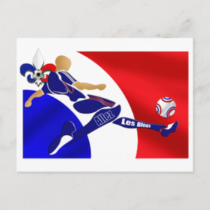 Allez Les Bleus French Football Volley gifts Postcard