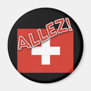 ALLEZ with Swiss Flag Magnet