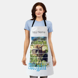Allgäu Alps Vintage Cow Bavaria Germany Souvenir Apron