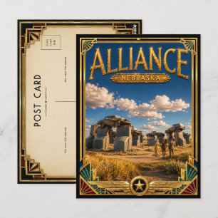 Alliance Nebraska Vintage Art Deco Golden Age Postcard