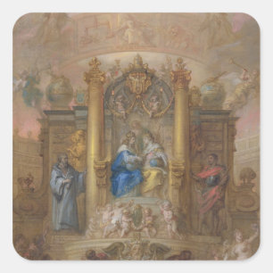 Alliance of France and Spain Square Sticker