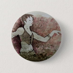 Allie Cat Grunge Tribal Belly Dancer 6 Cm Round Badge