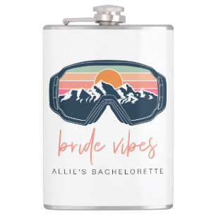 ALLIE Ski Snowboarding Goggle Mountain Bride Vibes Hip Flask