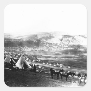Allied Encampment, Crimea, c.1855 Square Sticker