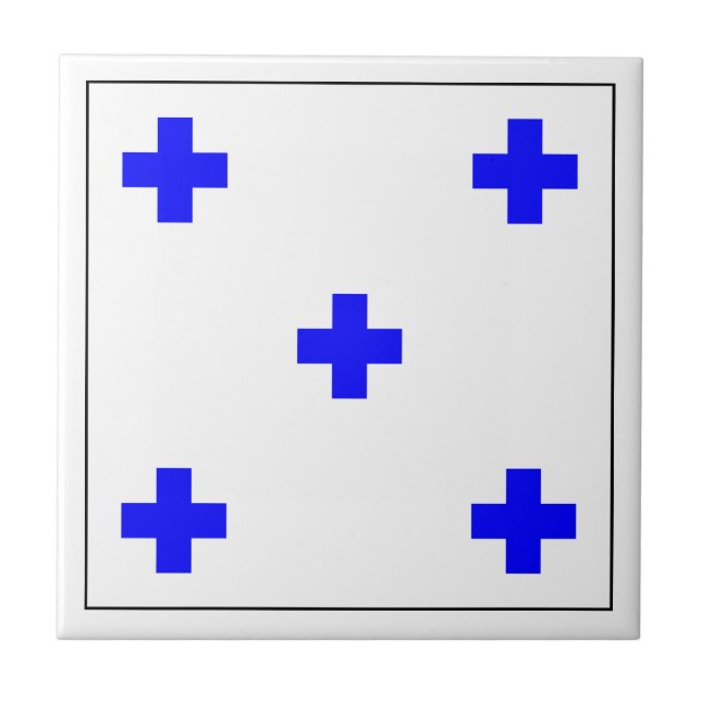 Allied Flag Number 0 Ceramic Tile (Front)