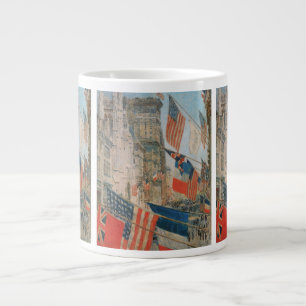 Allies Day, May 1917 by Childe Hassam, Vintage Art Large Coffee Mug