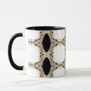 Alligare Golden Abstract Acrylic Fluid Art Mug