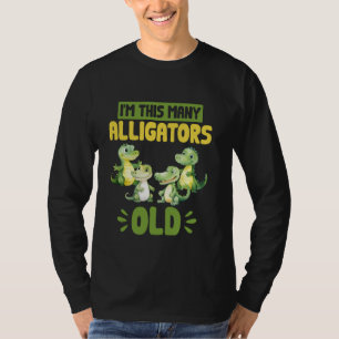 Alligator 4th Birthday Crocodile This Many Alligat T-Shirt