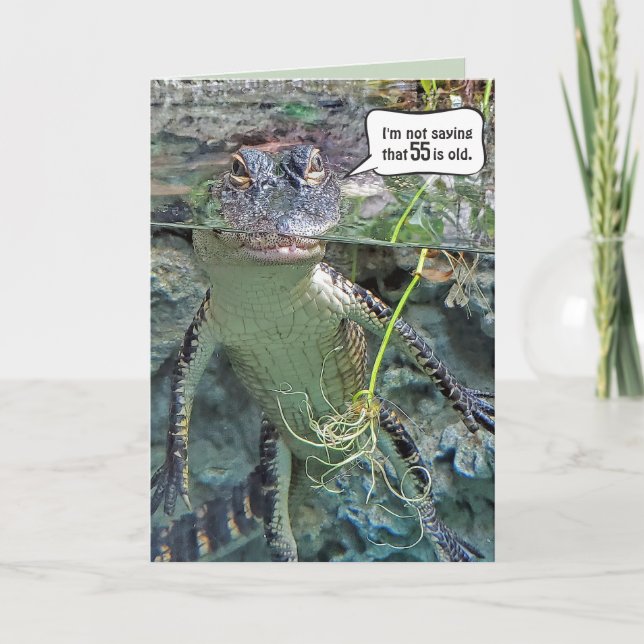 Alligator 55th Birthday   Card (Front)