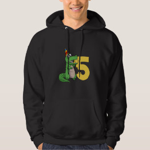 Alligator 5th Birthday 5 Years Old Crocodile Allig Hoodie