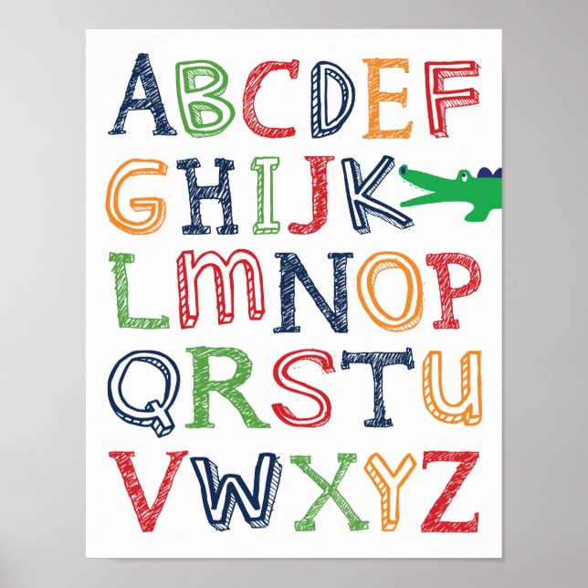 Alligator ABC Poster (Front)