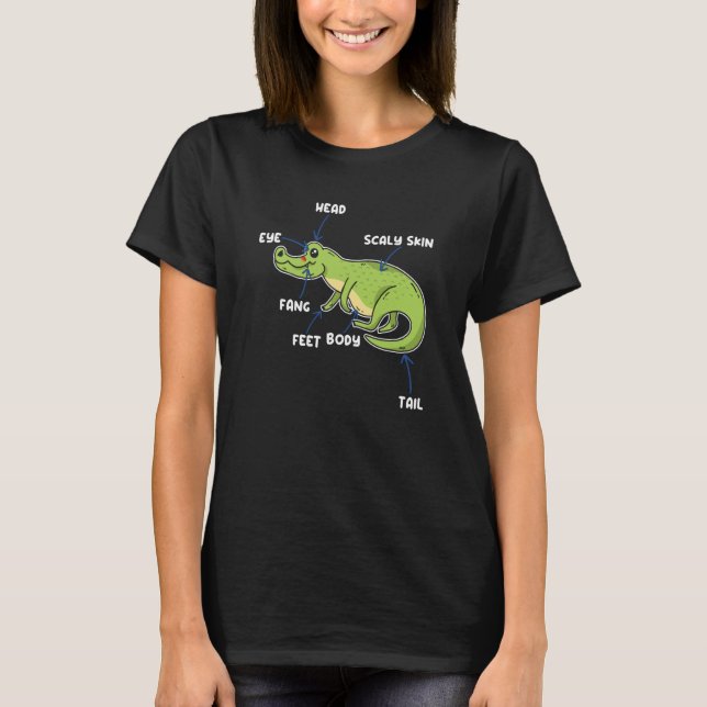Alligator Anatomy Cute Alligator T-Shirt (Front)