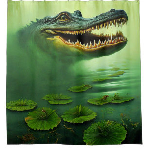 Alligator Art Shower Curtain