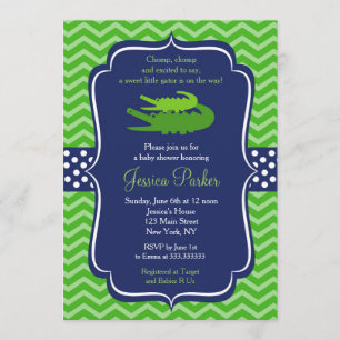 Alligator Baby Shower Invitations