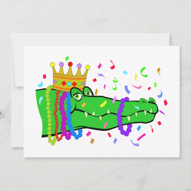Alligator Beads Party Invitation (Front)