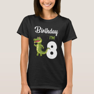 Alligator Birthday 8 Year Old Rabbit  Kids Girls B T-Shirt