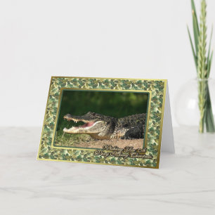 Alligator Blank Christmas Card