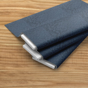 Alligator Blue Faux Leather Fabric