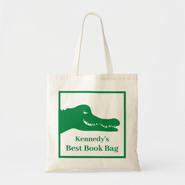 Alligator Book Tote Bag (Front)