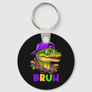 Alligator Bruh Mardi Gras Costume Carnival Teens B Key Ring