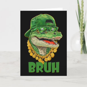 Alligator Bruh St Patricks Day Costume Teens Boys  Card