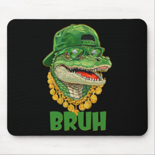 Alligator Bruh St Patricks Day Costume Teens Boys Mouse Pad