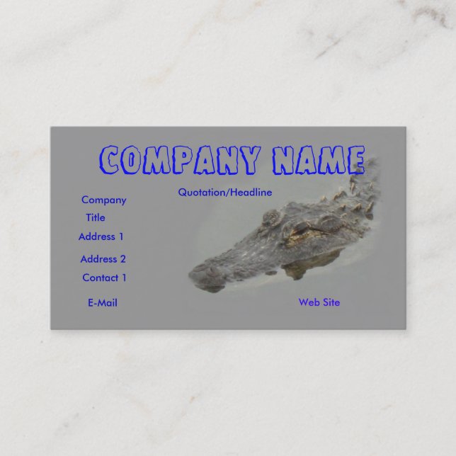 Alligator business card (Front)