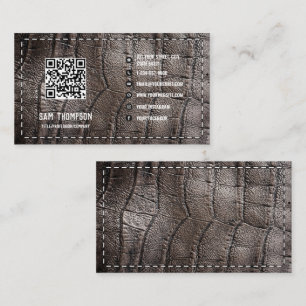 Alligator Business QR Code Social Media Icons Card
