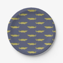 alligator cartoon printed blue