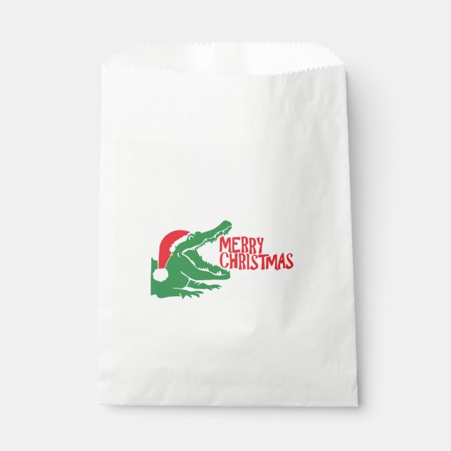 Alligator christmas favour bag (Front)