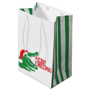 Alligator christmas gift bag