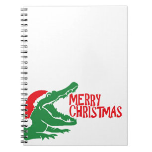 Alligator christmas notebook