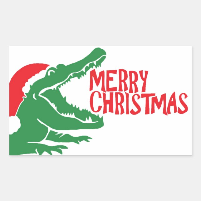 Alligator christmas sticker (Front)