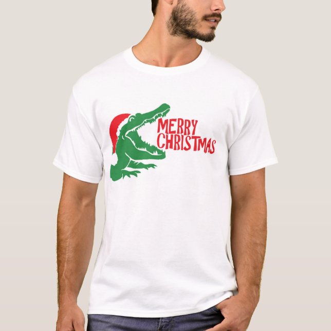 Alligator christmas T-shirt (Front)