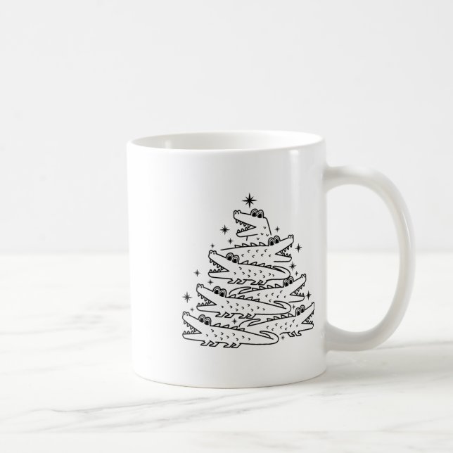 Alligator Christmas Tree Swea  Coffee Mug (Right)