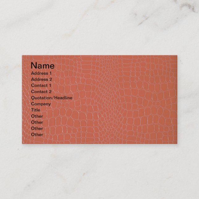Alligator Coral Business Card (Front)