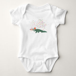 Alligator Crocodile - Animals Having a Party  Baby Bodysuit