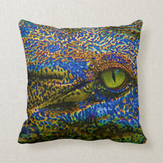 Alligator Crocodile Colourful Eye Editable! Cushion