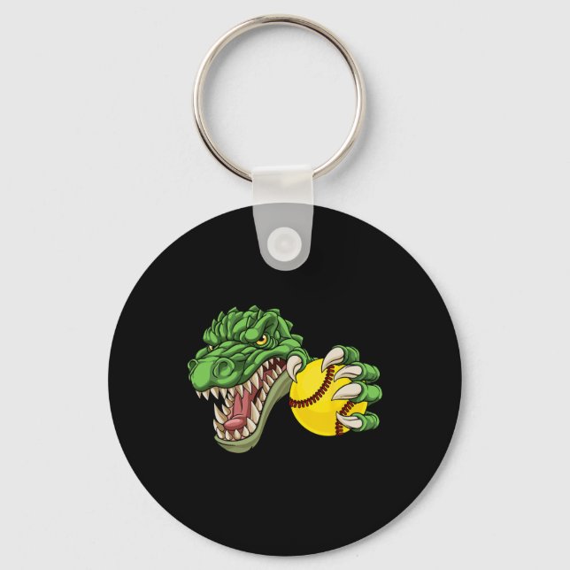 Alligator Crocodile Dinosaur Softll Character  Key Ring (Front)