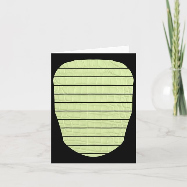 Alligator Crocodile Lizard Dinosaur Belly Hallowee Card (Front)