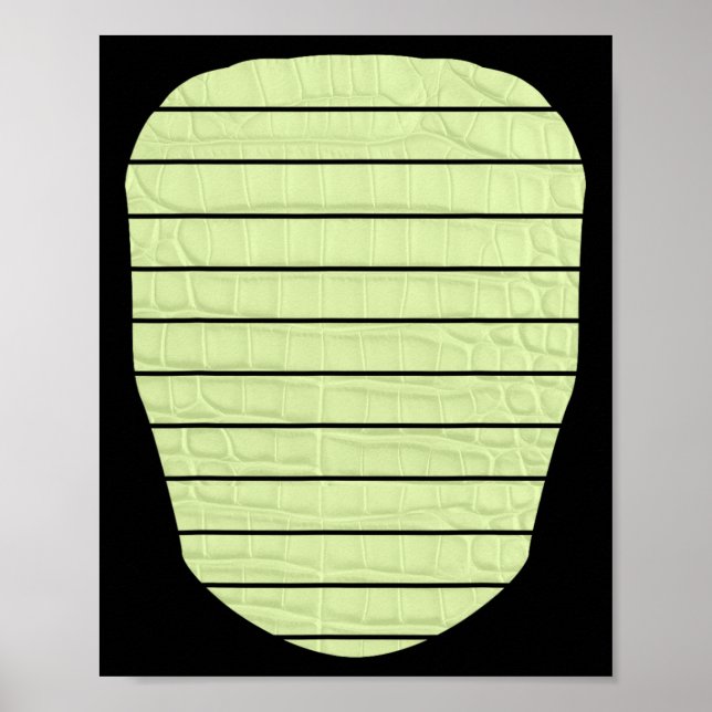 Alligator Crocodile Lizard Dinosaur Belly Hallowee Poster (Front)