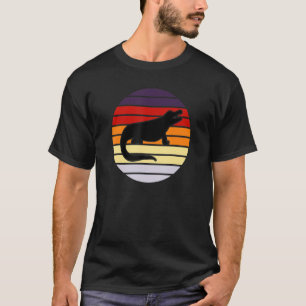 Alligator Crocodile Retro Sunset Lover Cute Reptil T-Shirt