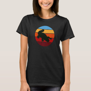 Alligator Crocodile Retro Sunset Lover Cute Reptil T-Shirt