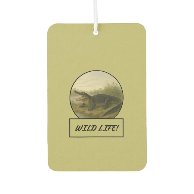 Alligator Dark Khaki Auto/Truck Air Freshener (Front)