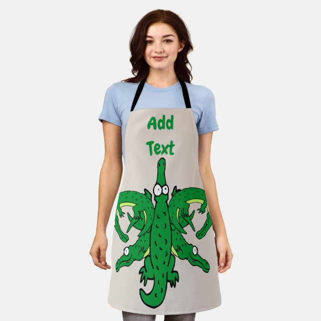 Alligator Design edit & add text, Apron (Worn)