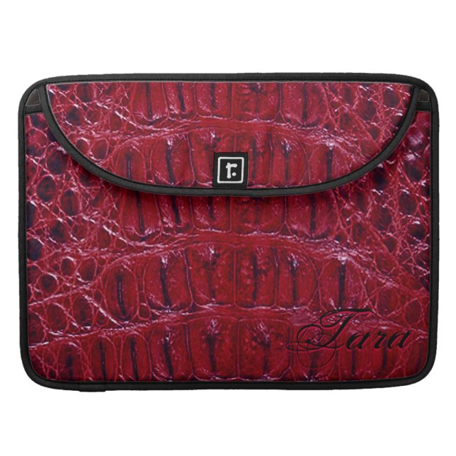 Alligator Designer MacBook 15" Sleeve (burgundy) Sleeve For MacBook Pro (Front Closed)