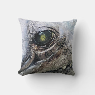 Alligator Double-Sided Throw Pillow
